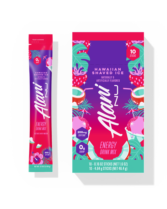 Hawaiian Shaved Ice Energy Mix Sticks - 10-Pack