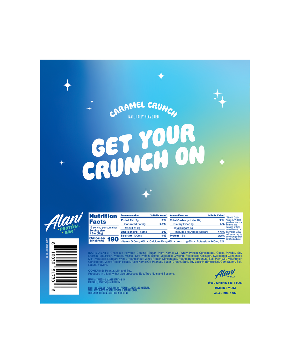 Caramel Crunch Gluten-Free Protein Bars, 4-Pack