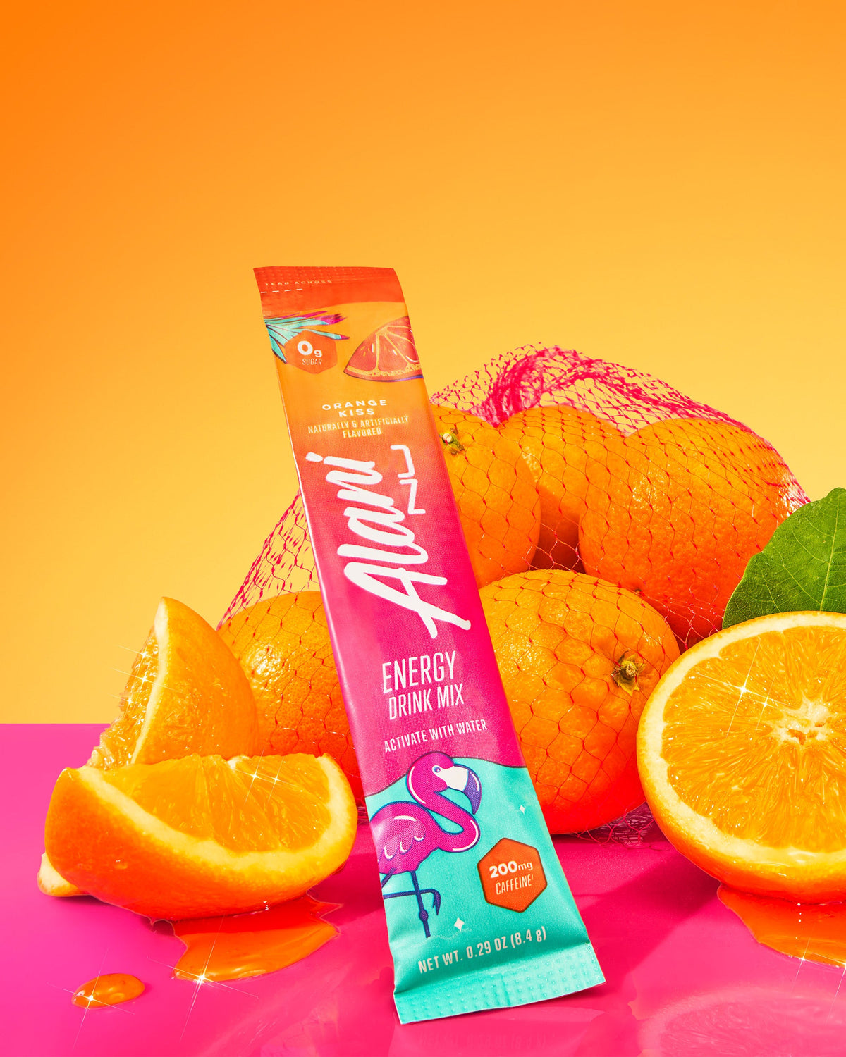 Orange Kiss Energy Powder Sticks, 10-Pack